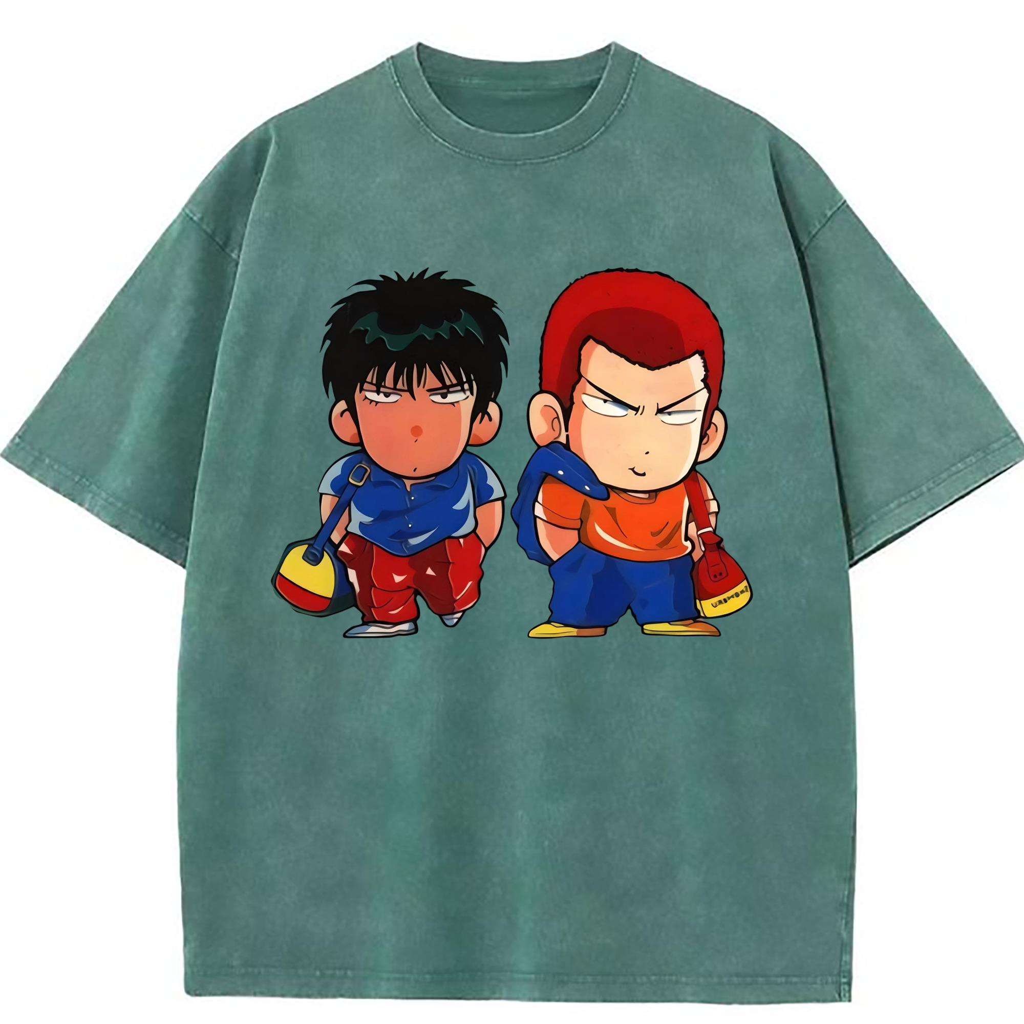 （画像用） SLAM DUNK／スラムダンク 綿100% ヴィンテージ風 半袖Tシャツ（フロントプリント）